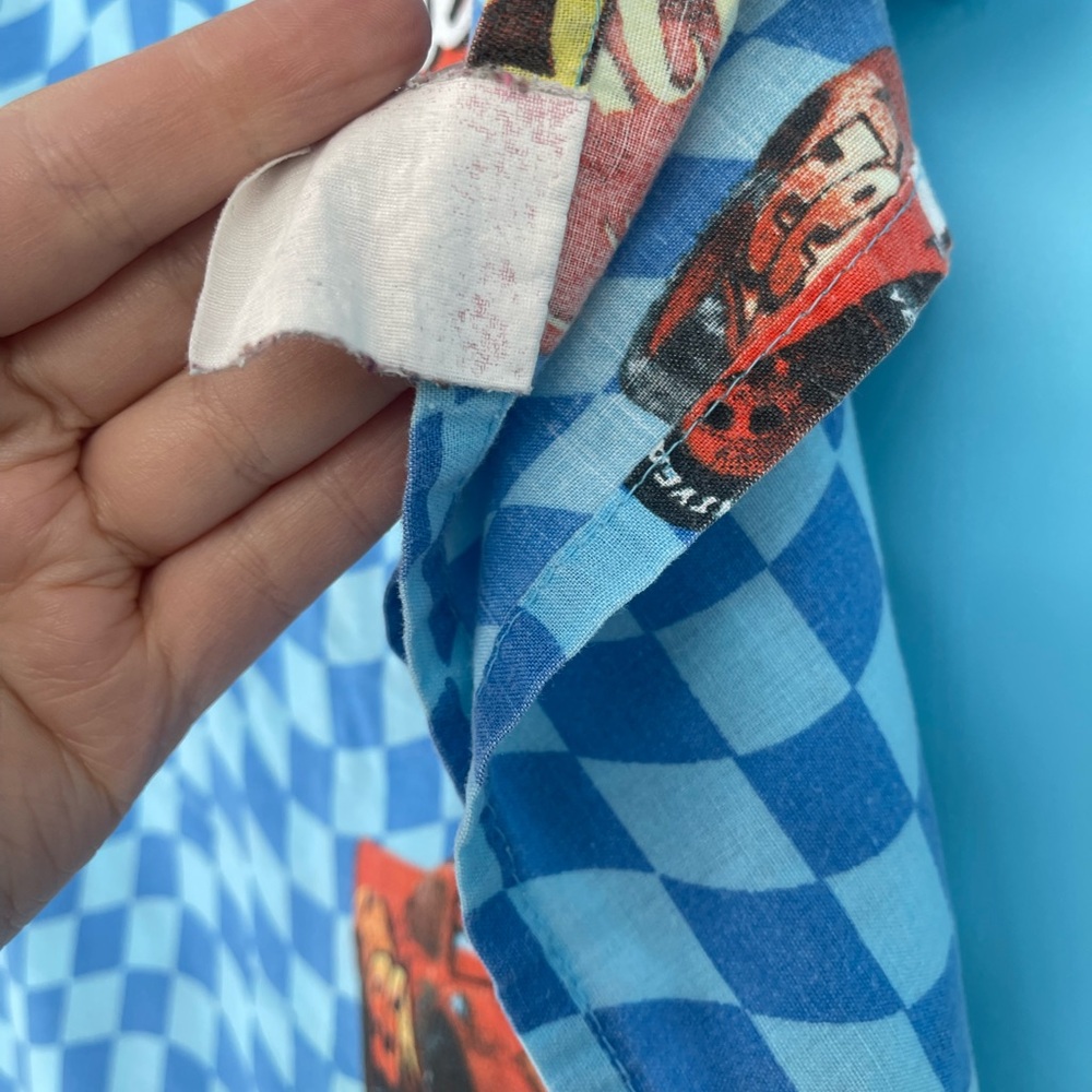 Disney Cars Checkered Blue flat sheet - Picture 5 of 6